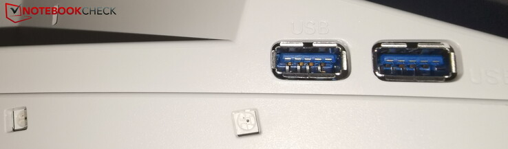 Die zwei USB-Ports unten links