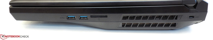 rechte Seite: 2x USB 3.0, Cardreader, Kensington Lock