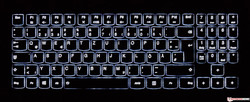 Tastatur des Medion Erazer X6603 (beleuchtet)