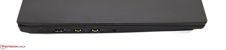 Links: USB Typ C 3.1 Gen 2, HDMI, 2x USB Typ A 3.0, Kombo-Audio