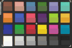ColorChecker: In der unteren Hälfte eines jeden Feldes wird die Zielfarbe dargestellt