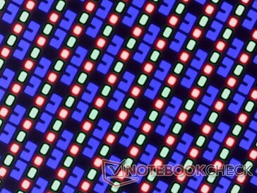 Gestochen scharfe OLED-Subpixel ohne Probleme mit der Körnigkeit aufgrund des glänzenden Overlays