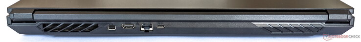 Rückseite: 1x MiniDP 1.4, HDMI, 2.5-Gigabit-LAN, 1x USB-C 3.2 Gen2 (inkl. DP 1.4)