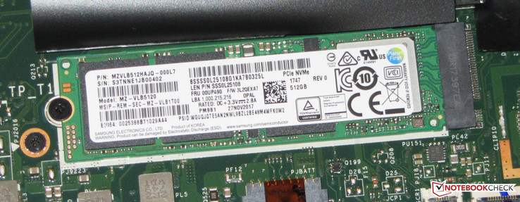 Eine NVMe-SSD ist vorhanden.