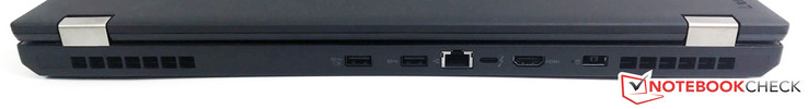 hinten: 2x USB 3.0 (1x Always-on), Gigabit-Ethernet, USB 3.1 Type-C (Gen. 2)/Thunderbolt 3, HDMI 1.4b, Netzteil