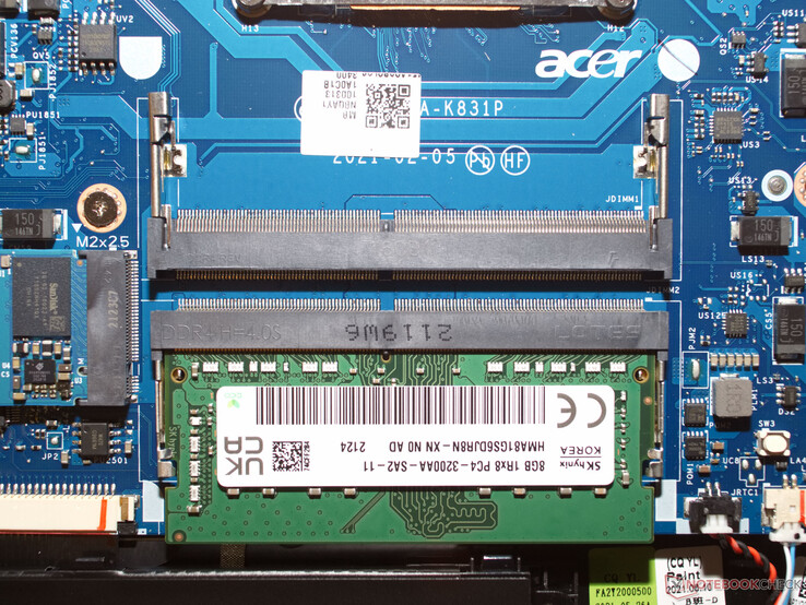 8 GB DDR4-3200-RAM im Acer Aspire 7