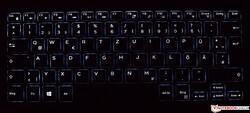 Tastatur des Dell Latitude 3390 (beleuchtet)
