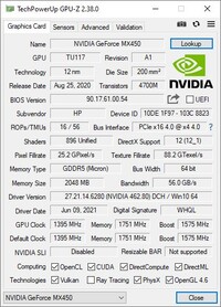 HP Envy 17-cg1356ng - GPUz