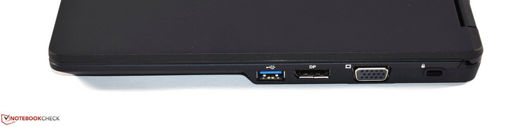 rechts: USB-A-3.0, DisplayPort, HDMI, Kensington-Lock