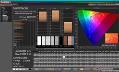 ColorChecker vor der Kalibrierung (AdobeRGB-Modus)