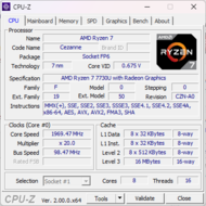 CPU-Z Hauptseite