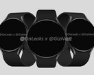 Dank BIA-Sensor soll die Samsung Galaxy Watch 4 beziehungsweise wohl auch Galaxy Watch Active4 beim Abnehmen helfen (Bild: OnLeaks)