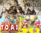 Spielecharts: Octopath Traveler und Captain Toad: Treasure Tracker auf der Nintendo Switch top.