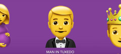 Neben einem &quot;Mann im Smoking&quot; gibt es zahlreiche andere neue Emojis mit dem letzten iOS-Update. (Foto: Video-Screenshot)