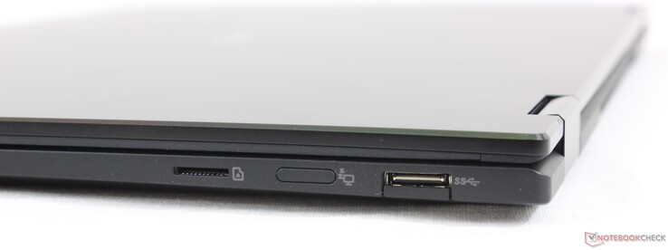 Rechts: MicroSD-Leser, Sleep-Taste, USB-A 3.2 Gen. 2