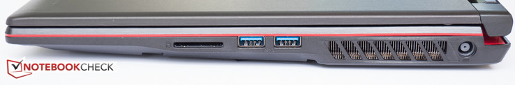 Rechts: SD-Kartenleser, 2x USB 3.1 Gen1, Strom