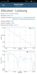Huawei Mate 10 Pro: GFXBench Akku Test OpenGL ES 2.0