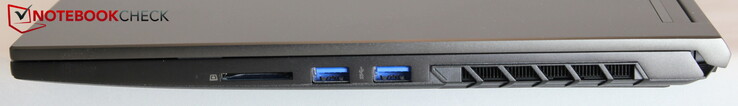 Rechts: SD-Reader, 2x USB-A 3.2 Gen1