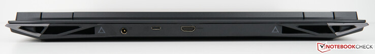 Hinten: Netzanschluss, USB-C (Thunderbolt 4), HDMI 2.1