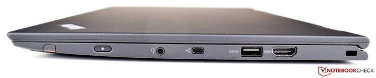 rechts: Active Pen, Power On, 3,5-mm-Audio, Mini-RJ45, USB 3.0, HDMI, Kensington Lock