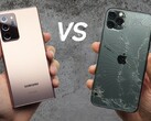 Das Samsung Galaxy Note20 Ultra mit dem neuen Gorilla Glas Victus überrascht im Drop-Test gegen Apples iPhone 11 Pro Max.
