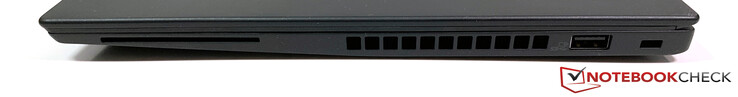Rechts: SmartCard, USB 3.0, Steckplatz für Sicherheitsschloss