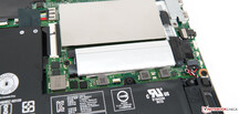 Die M.2-SSD im eingebauten Zustand