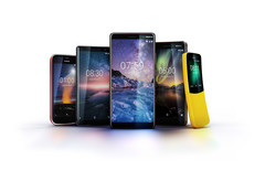 Die Nokia-Familie vom Mobile World Congress 2018. HMD Global setzt stark auf unverändertes Android.
