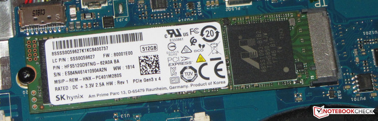 Eine NVMe-SSD ist vorhanden