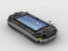 Concept image of the Lego PSP 1000 with UMD disc