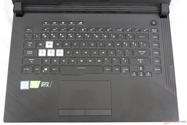 Das Layout und die Bedienung der Tastatur sind, abgesehen von den separaten Tasten am rechten Rand, mit der des GL731 ident