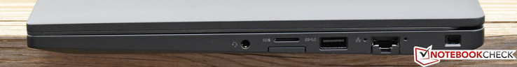 Rechts: Kombo-Audio 3,5mm, microSD, SIM-Karte, USB 3.0, Ethernet, Kensington-Schloss