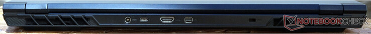 Hinten: Strom, Thunderbolt 4, HDMI 2.1, DP 1.4, Kensington-Lock