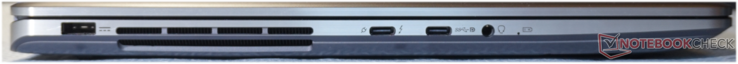 Links: Netzanschluss, Thunderbolt 4, USB-C (10 GBit/s, PD, DP), Headset