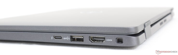 Rechts: USB-C mit Thunderbolt 4 + Stromversorgung + DisplayPort, USB-A 3.2 Gen. 1, HDMI 2.0, Keilverriegelung