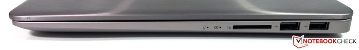 Rechte Seite: SD-Kartenleser, 2x USB 2.0