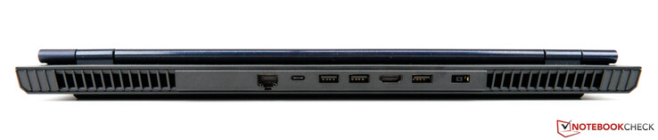Hinten: Netzwerk/LAN (RJ-45), USB-C 3.2 Gen 2, 2x USB-A 3.2 Gen 1, HDMI, USB-A 3.2 Gen. 1. Netzanschluss