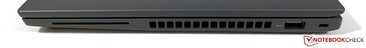 Rechts: SmartCard-Leser (optional), USB-A 3.2 Gen.1 (5 GBit/s), Kensington-Nano-Slot