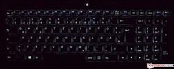 Tastatur des Schenker Work 15 (beleuchtet)