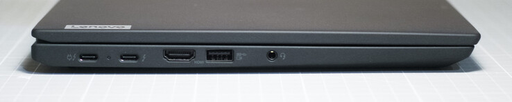 2 x USB-C (Tunderbolt 4 + PowerDelivery); HDMI, USB-Typ-A 3.2 Gen 1; 3,5 mm Headset Anschluss