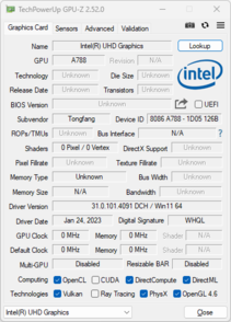 GPU-Z Intel UHD