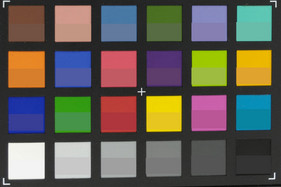 ColorChecker Passport: Im unteren Teil eines jeden Patchfeldes sind die Zielfarben dargestellt.