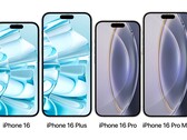 Es ist soweit: Alle vier iPhone 16 Serie Modelle sind in Dummy-Form von hinten und den beiden Seiten zu sehen. (Bild: FedelsFlix)