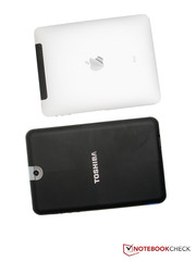 Das Toshiba AT100 neben dem ersten iPad: Das Toshiba AT100 neben dem ersten iPad: