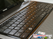 Der Anschlag der Tastatur ist etwas hart, aber im Großen und Ganzen ist die Tastatur passabel.