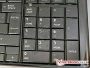 Ein Nummernblock darf bei einem 17 Zoll Notebook natürlich nicht fehlen.