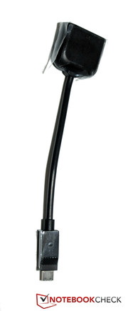 Den VGA-Adapter stellt der Notebook-Hersteller im Lieferumfang zur Verfügung.