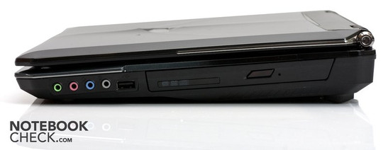 Rechte Seite: 4xAudio, USB2, DVD LW Rechte Seite: 4xAudio, USB2, DVD LW