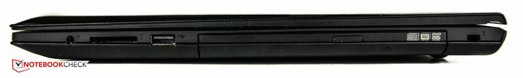 rechts: AudioCombo, SD-Kartenlesegerät, USB 2.0, Kensington-Lock