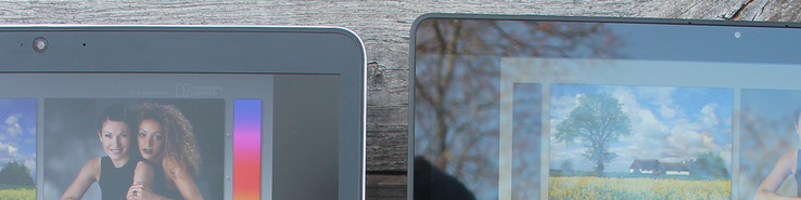 Mehr Pixel fürs Business: Latitude 14 7470 mit WQHD-Panel (Touch, rechts) neben HP ProBook 840 G3 FHD